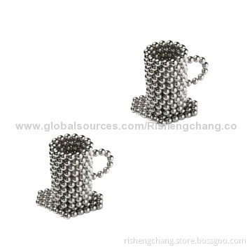 NdFeB magnetic pearl cup with N35 D2, we can make magnets according to customers' requirments